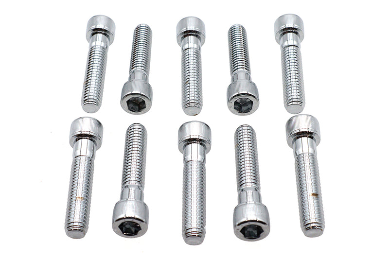 Allen Socket Cap Bolt Knurled Chrome 3/8 inch X 1-3/4 inch