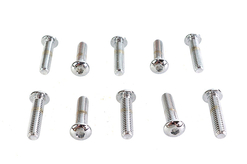 Allen Button Head Screws Chrome 5/16 inch X 1-1/4 inch