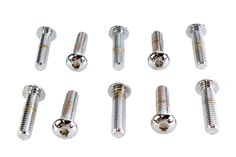Allen Button Head Screws Chrome 3/8 inch X 1-1/2 inch