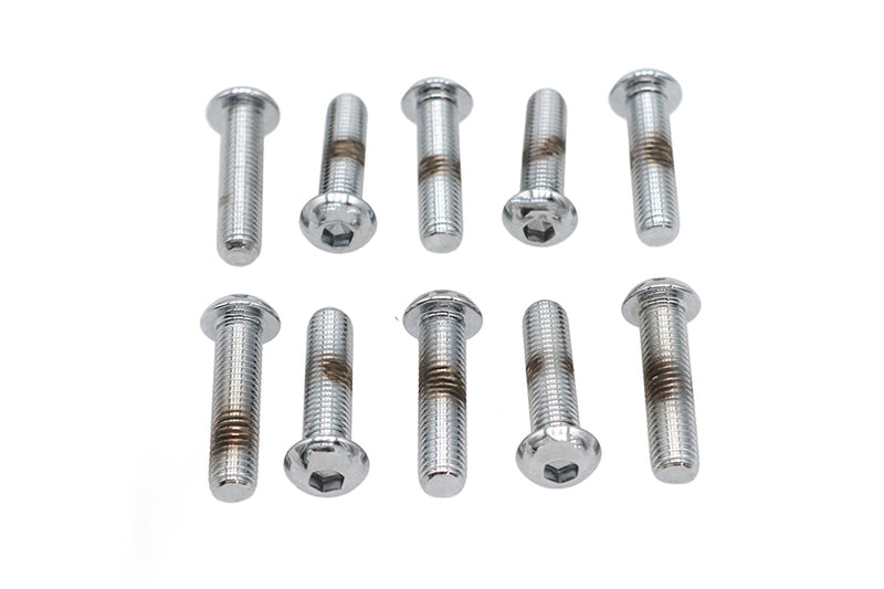 Allen Button Head Screws Chrome 1/4 inch X 1 inch