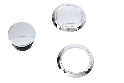 Flush Mount Gas Cap & Left Side Tank Cap Kit Chrome - 78705