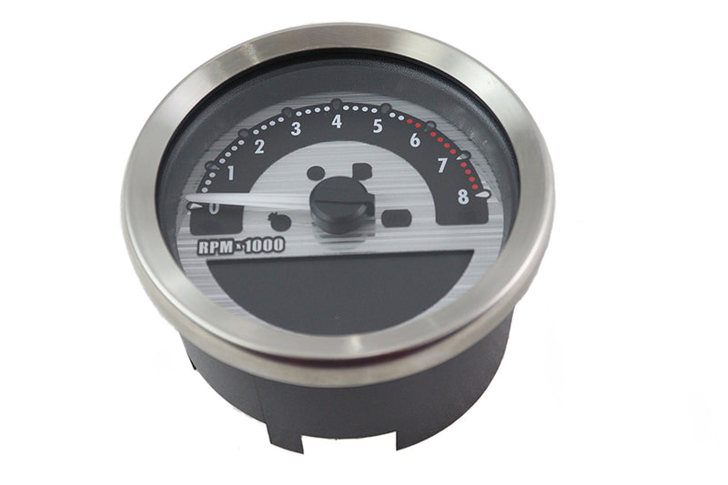 3-5/8 inch Electronic Speedometer and Tachometer Silver