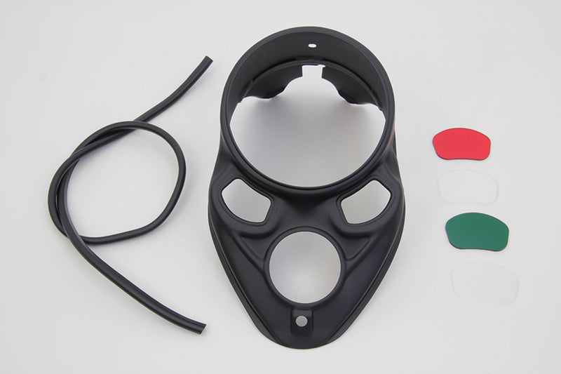 Black Skull Dash Panel with Red Lens