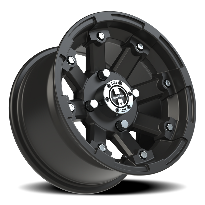 Wheel 4-115 Mtte Black Vis Lock - 393127115MB4