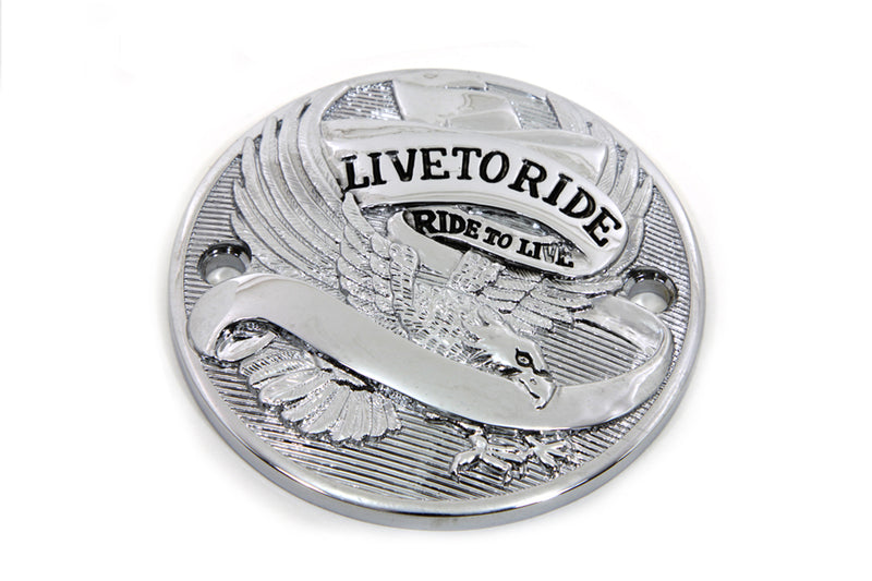 Chrome 2-hole Live to Ride Ignition System Cover