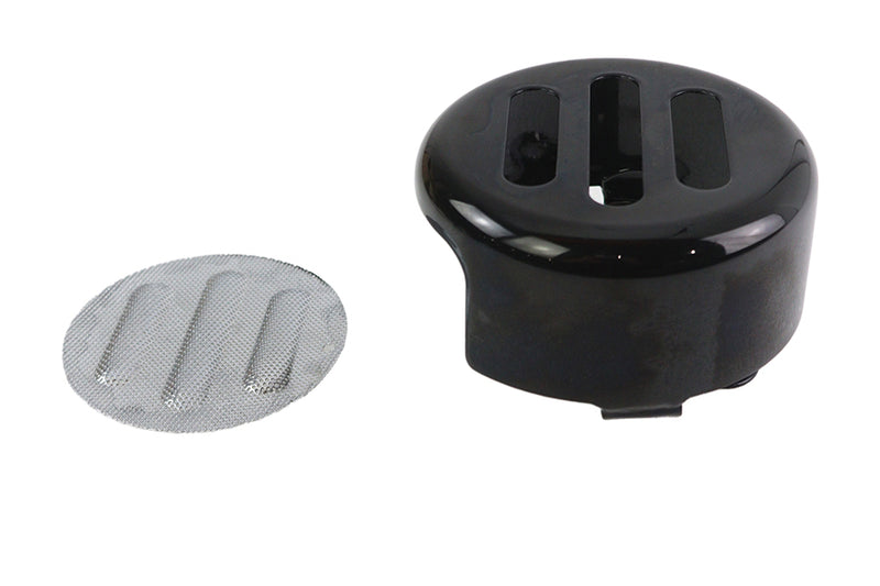 3 Slot Round Horn Cover Black