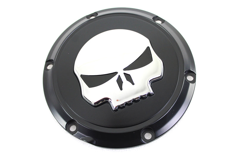 Black 6 Hole Skull Derby Cover