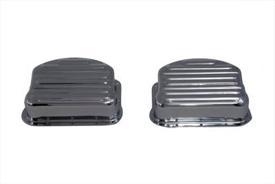 Ribbed Panhead Cover Set Chrome - 765A