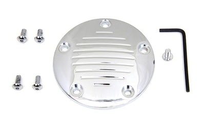 Grooved Ignition System Cover 5-Hole Chrome