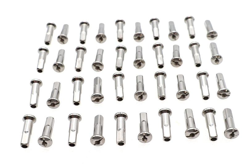 Spoke 40 Piece Chrome Nipple Set