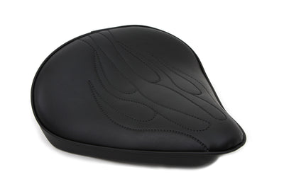 Black Solo Seat with Flame Stitch Large