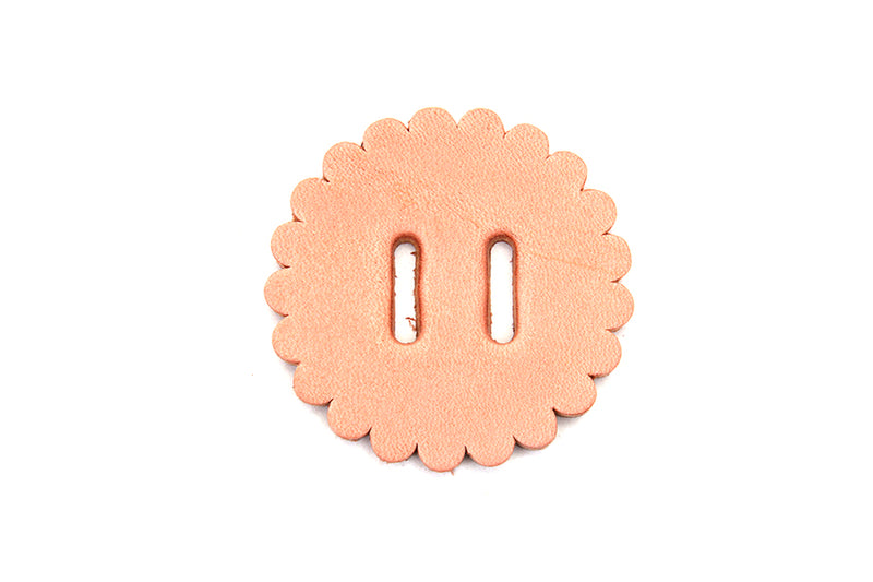 Natural Leather Concho Rosette 2 inch