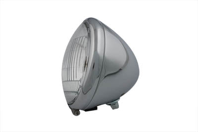 6-1/2 inch Spring Fork 6 Volt Headlamp Chrome