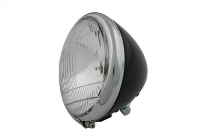 6-1/2 inch Spring Fork 6 Volt Headlamp Black