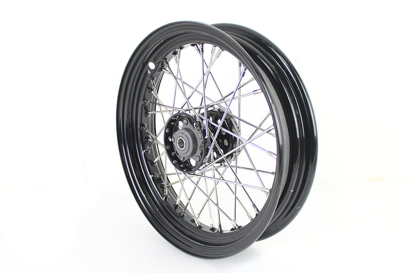 16 inch x 3.00 inch KH Type Star Hub Wheel Black