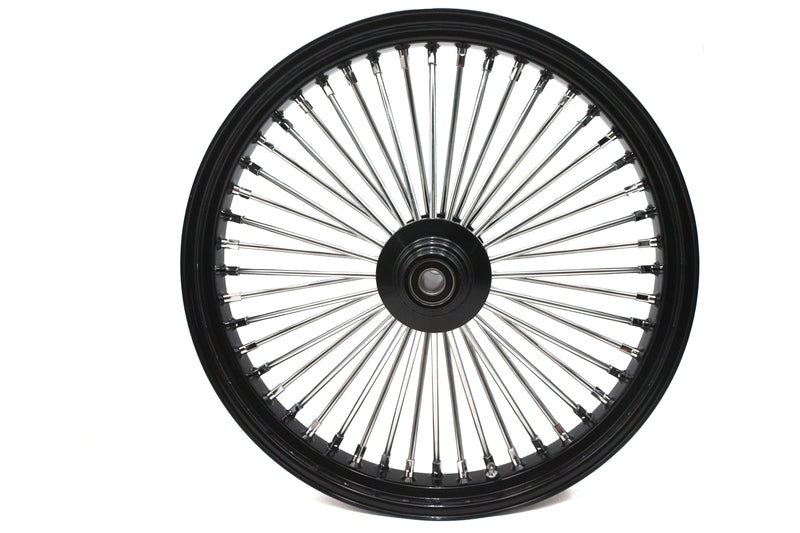 23 inch x 3.5 inch King Spoke Front Wheel Black/Chrome