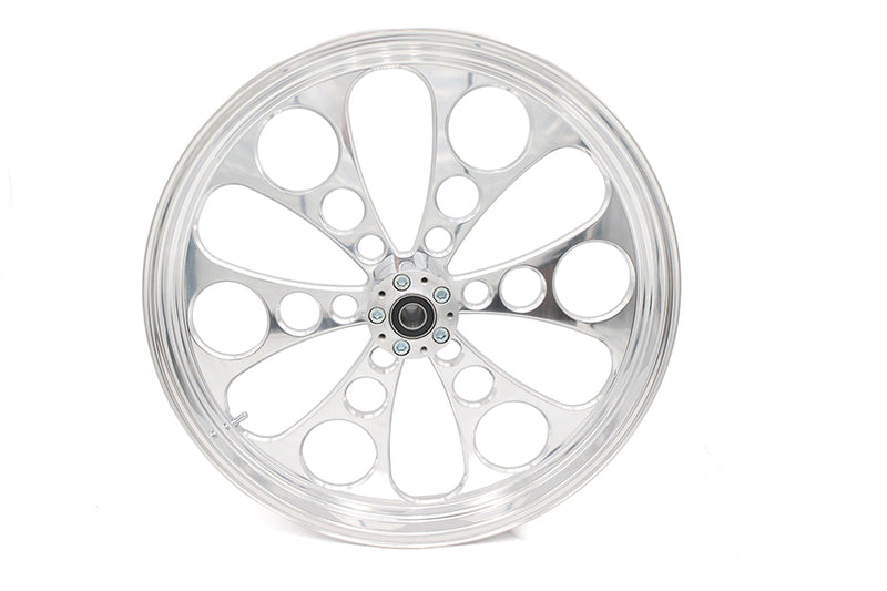 23 inch x 3.5 inch Kool Kat Front Wheel Polished Aluminum