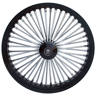 21 inch x 3.5 inch King Spoke Front Wheel Black/Chrome - 37533