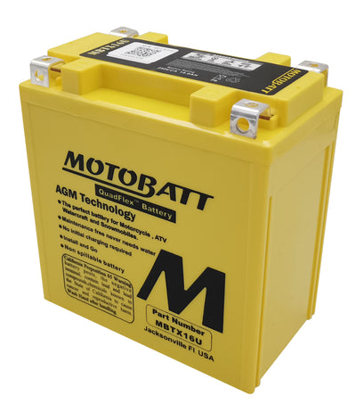 MotoBatt 12 Volt AGM Fully Sealed Yellow Battery