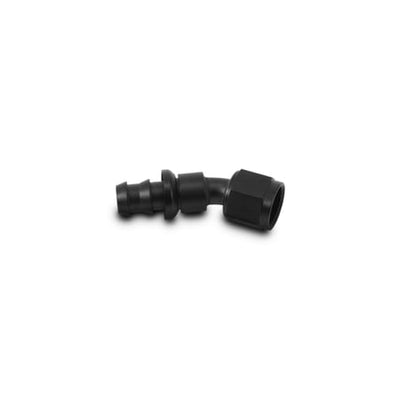 Push-On 30 Degree Hose End Elbow Fitting; Size: -8AN - VIB22308