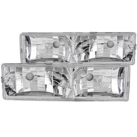 Headlights Diamond Cut Chrome Pair - 111136