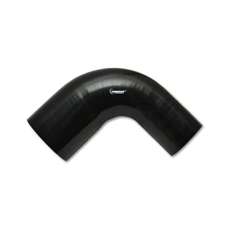90 Degree Reducer Elbow, 2.00" I.D. x 1.50" I.D. x 4.00" Leg Length - Black - VIB19787