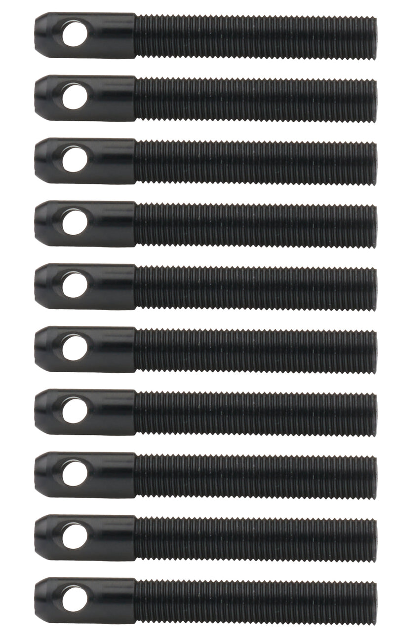 L/W Aluminum Hood Pins 3/8in Black 10pk - ALL1849310
