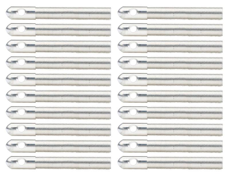 Alum Hood Pins 1/2in 1/4in Holes Silver 20pk