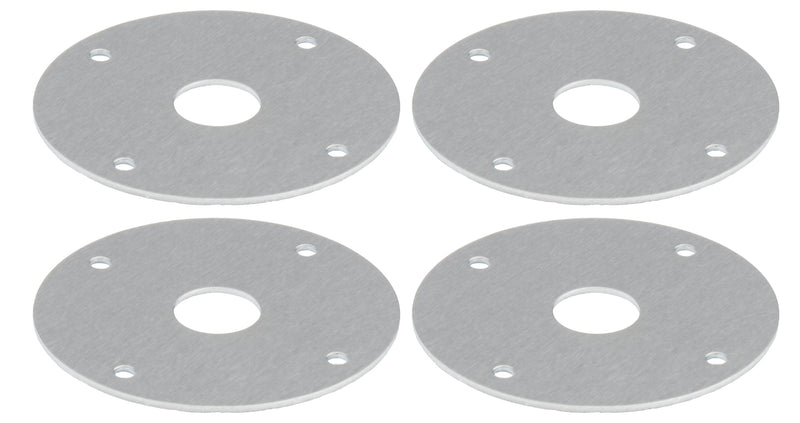 Scuff Plate Aluminum 1/2in Hole 4pk