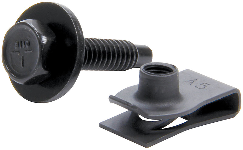 BODY BOLT KIT W/ CLIPS BLACK