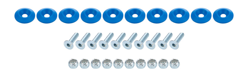 Countersunk Bolt Kit Blue 10pk