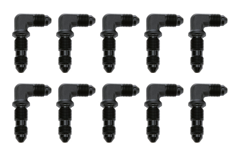 90 Degree Bulkhead -3 Black 10pk