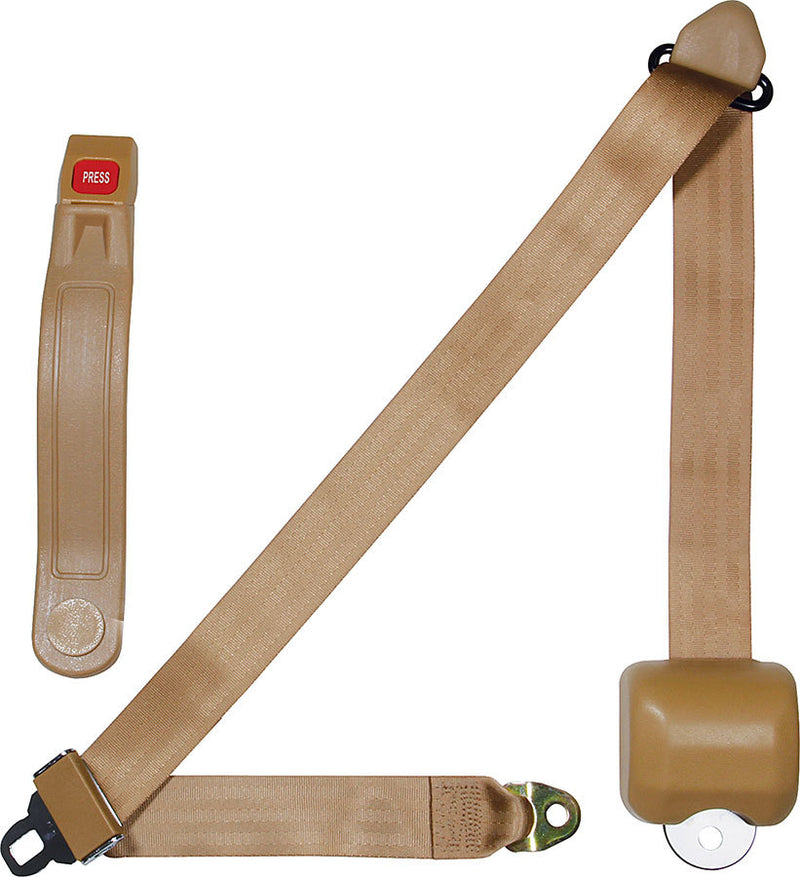 SEAT BELT TAN 3-POINT RETRA