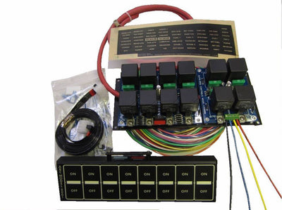 8 Switch In-Dash Control Module Black Faceplate