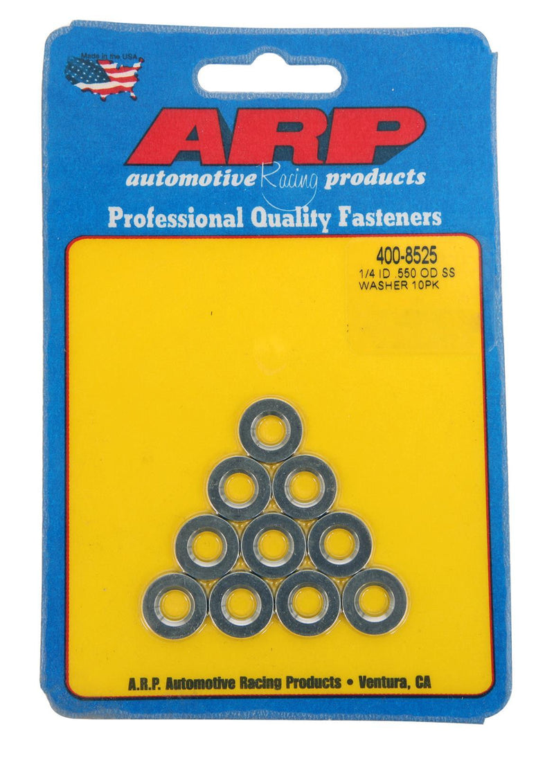 1/4 ID SS Washer 10pk .550 OD - Chamfer
