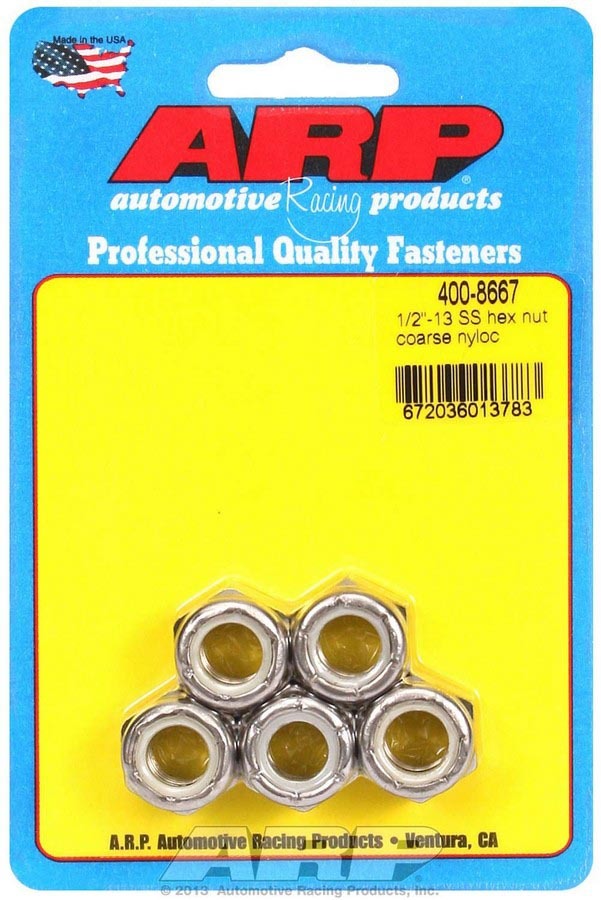 S/S Hex Nyloc Nuts 1/2-13 (5) - 4008667