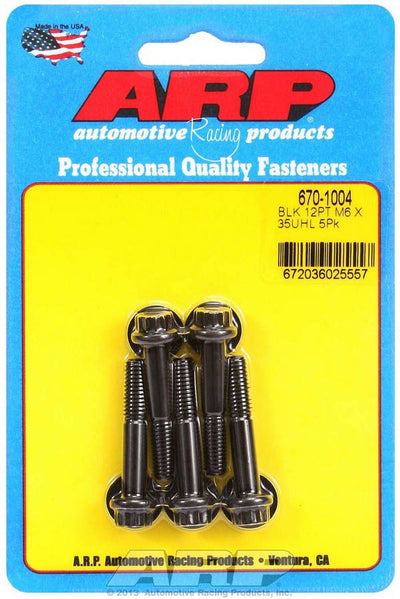 6mm x 1.00 x 35mm 12pt Bolt Kit 5pk - 6701004