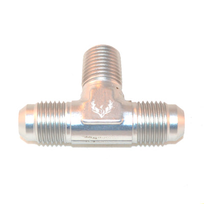 Flare to Pipe TEE on Branch -06 | 1/4 NPT - PHB6255