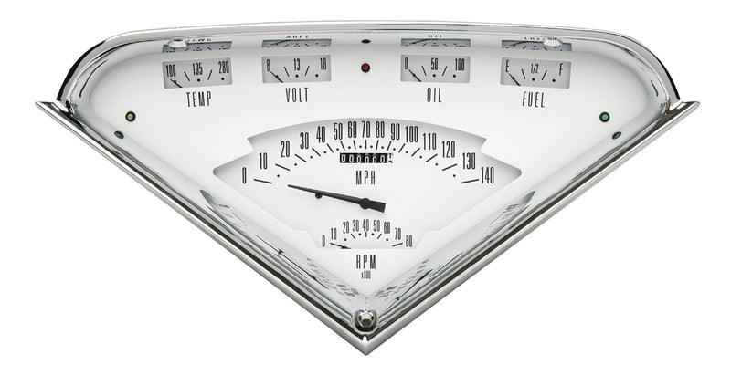 TACH FORCE 6 GAUGE SET WHITE