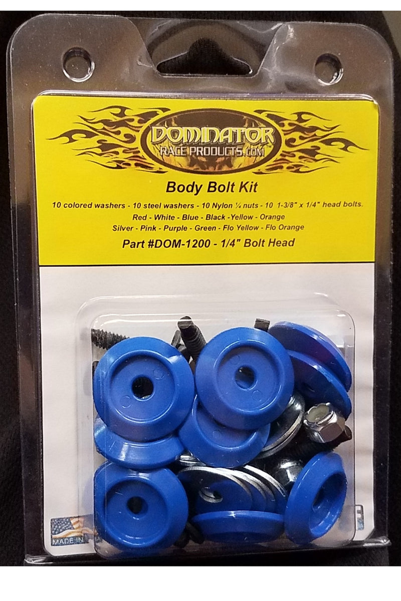 Body Bolt Kit Blue Hex Head - DOM1200BBL