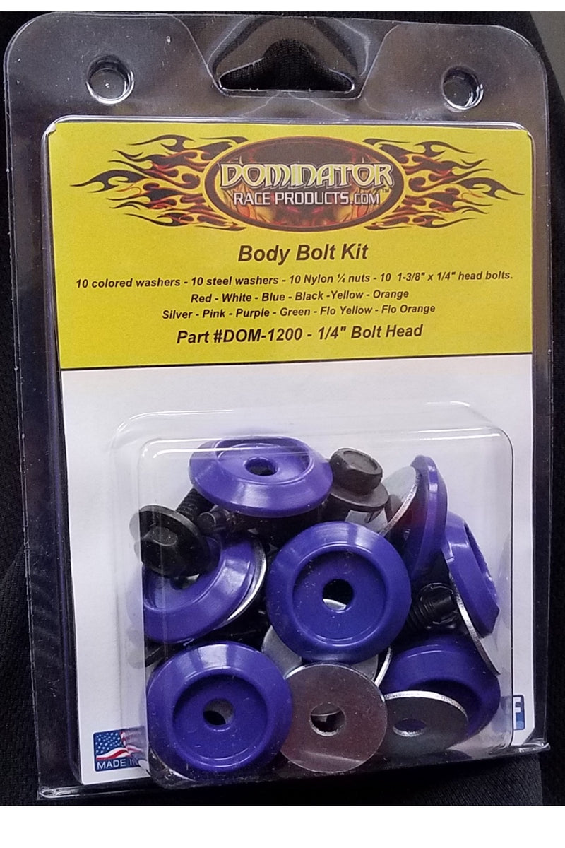 Body Bolt Kit Purple Hex Head - DOM1200BPU
