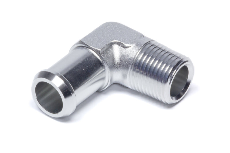 Hose End 90-deg 1/2npt to 3/4 Barb Clear