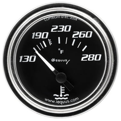 2.0 Dia Water Temp Gauge Chrome 130-280