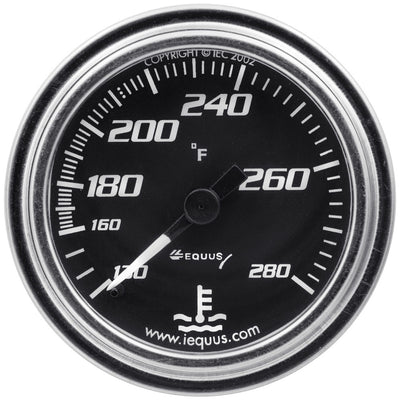 2.0 Dia Water Temp Gauge Chrome 140-280