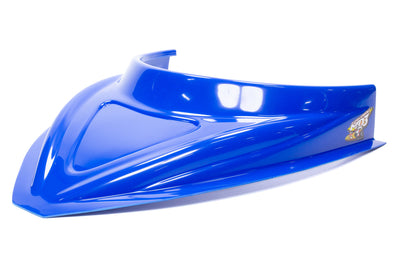 MD3 Hood Scoop 3in Tall Curved Chevron Blue - 0404114CB