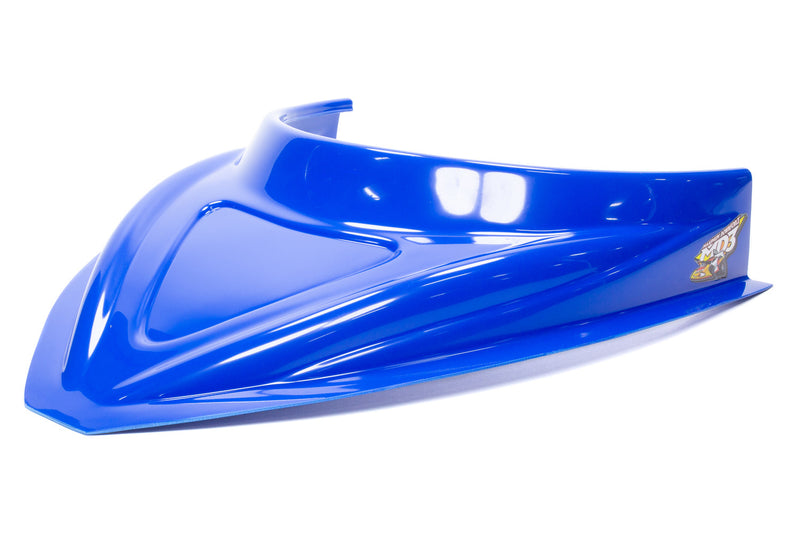 MD3 Hood Scoop 3in Tall Curved Chevron Blue - 0404114CB