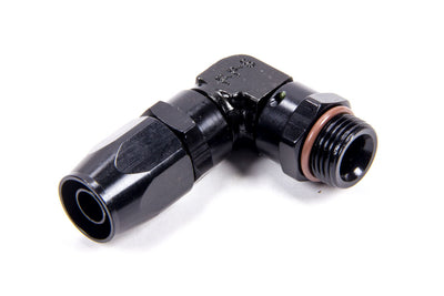 Hose Fitting #8 90 Deg to 3/4-16 Male ORB Black