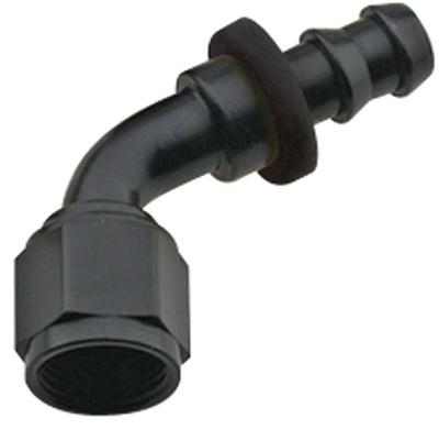 Hose Fitting #6 60 Deg Push Lock Black - 206006BL