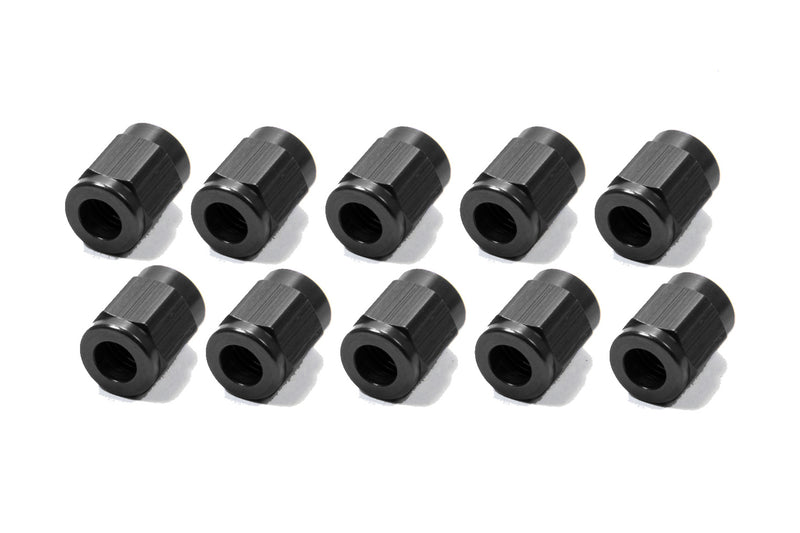 #3 Aluminum Tube Nuts (10pk) Black