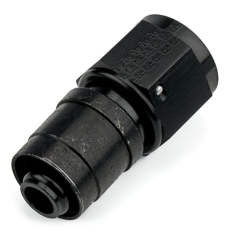 8AN Straight Crimp Hose Fitting Black